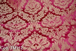 TM112-material tapitat stil victorian rosu